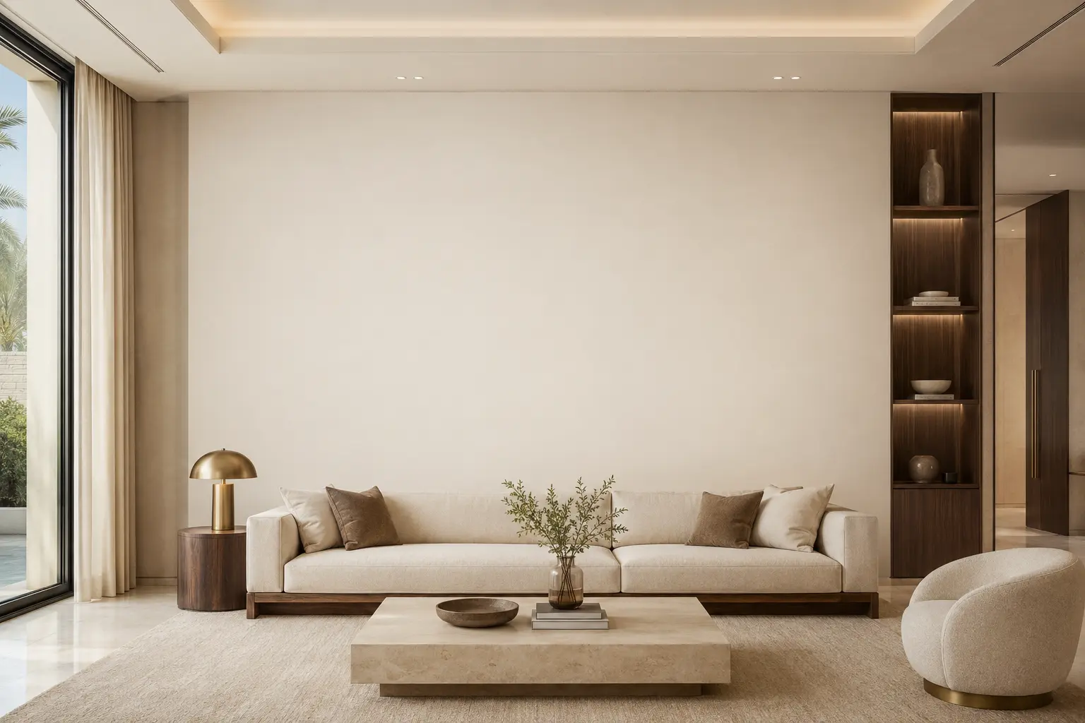 Light contemporary living room used to visualise artwork scale