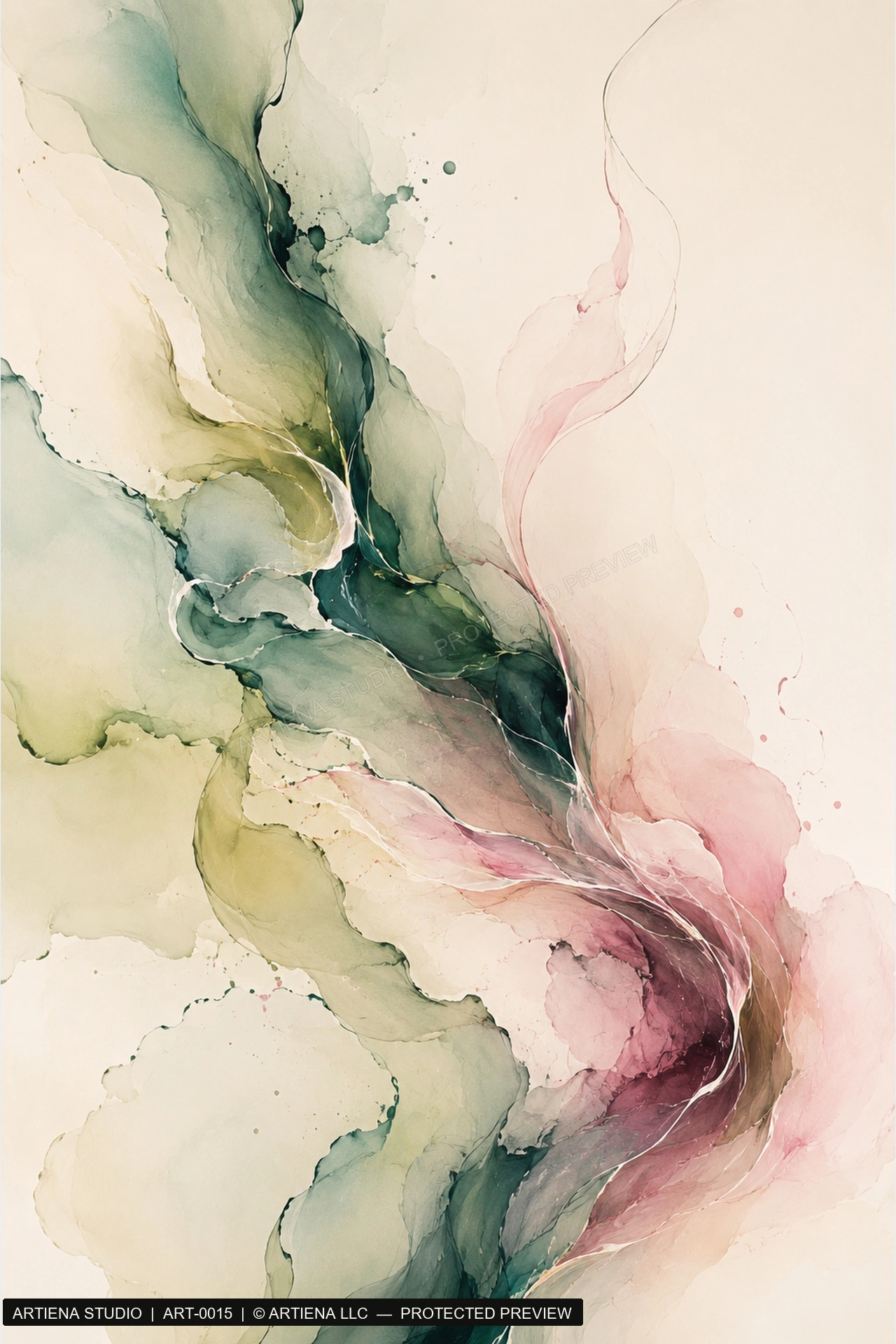 Rose Across the Estuary by Artiena Studio, crisp protected artwork preview