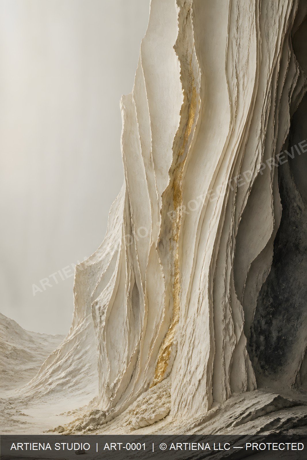 Archive of Sand visualised in a room
