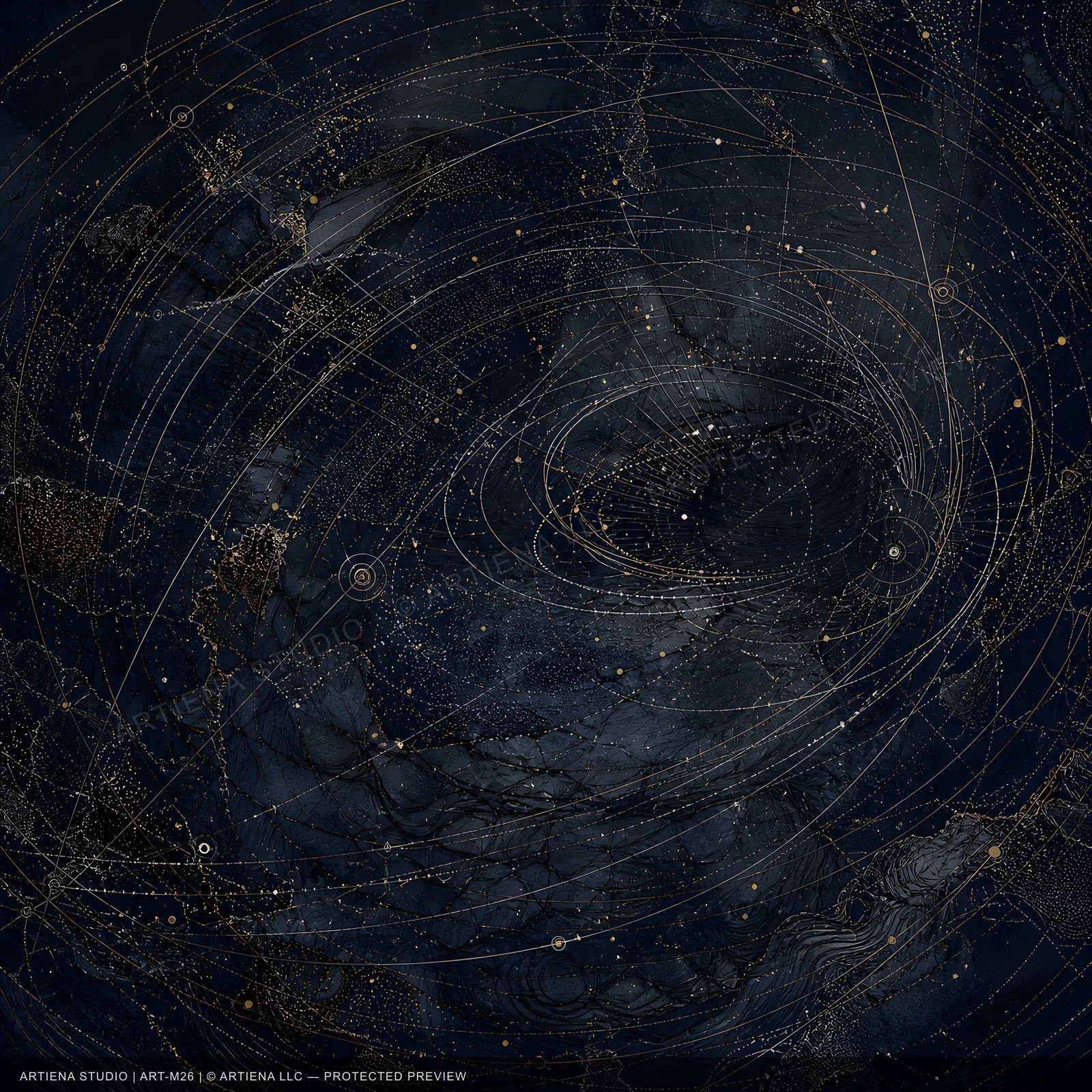 Cartography of a Vanished Star by Artiena Studio, protected artwork preview